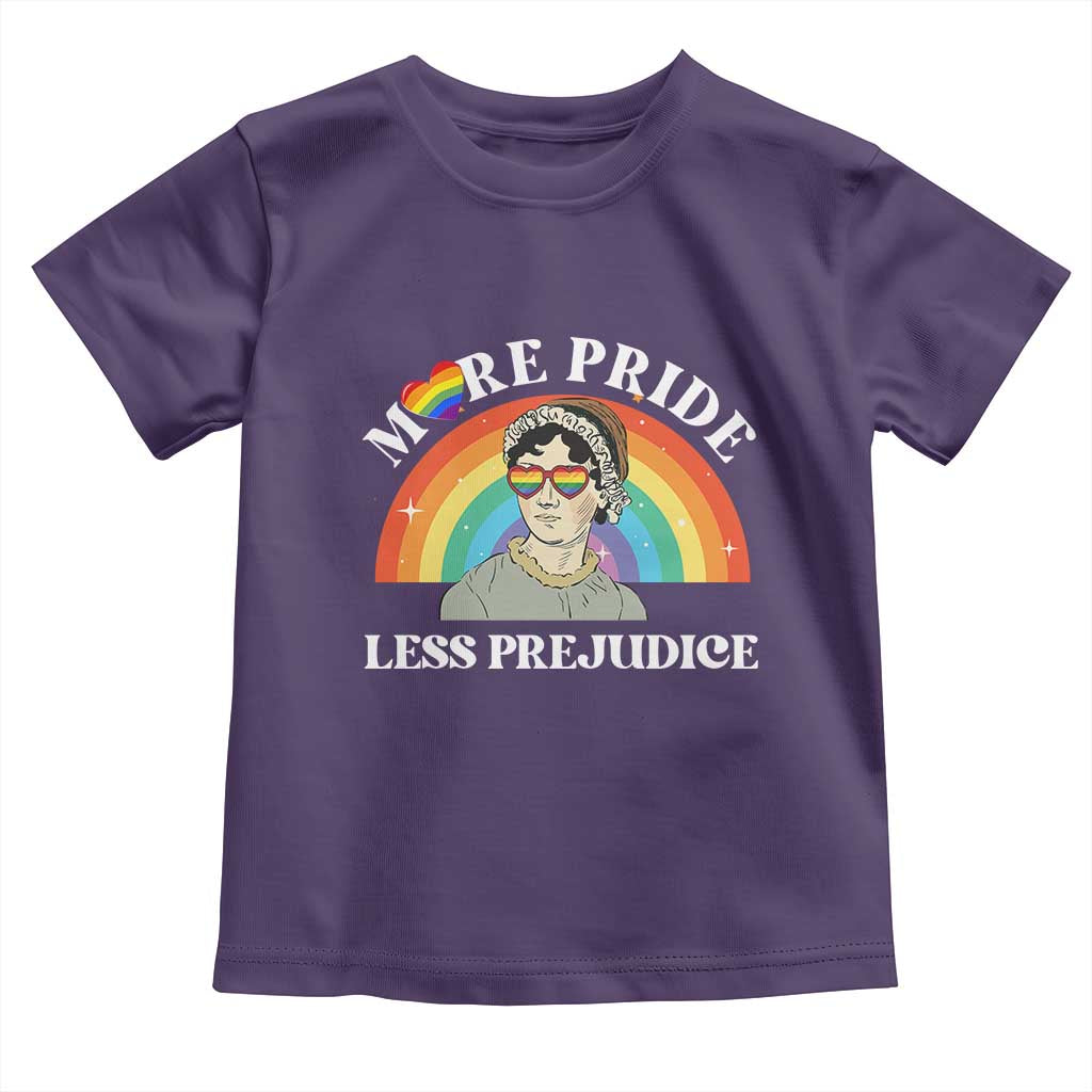 Gay Pride Toddler T Shirt More Pride Less Prejudice LGBT Pride Month TS02 Purple Print Your Wear