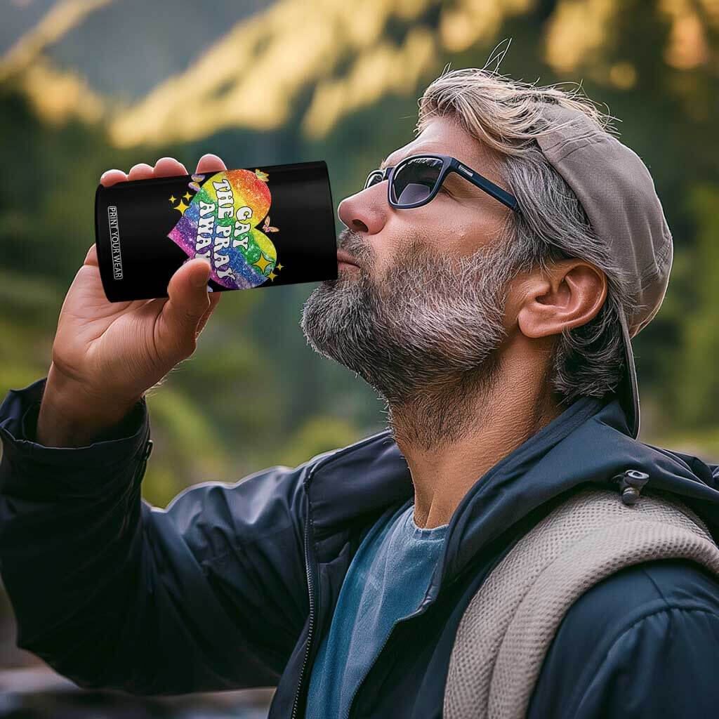 Gay the Pray Away 4 in 1 Can Cooler Tumbler LGBTQIA Say Gay Pride Month TS02 Print Your Wear