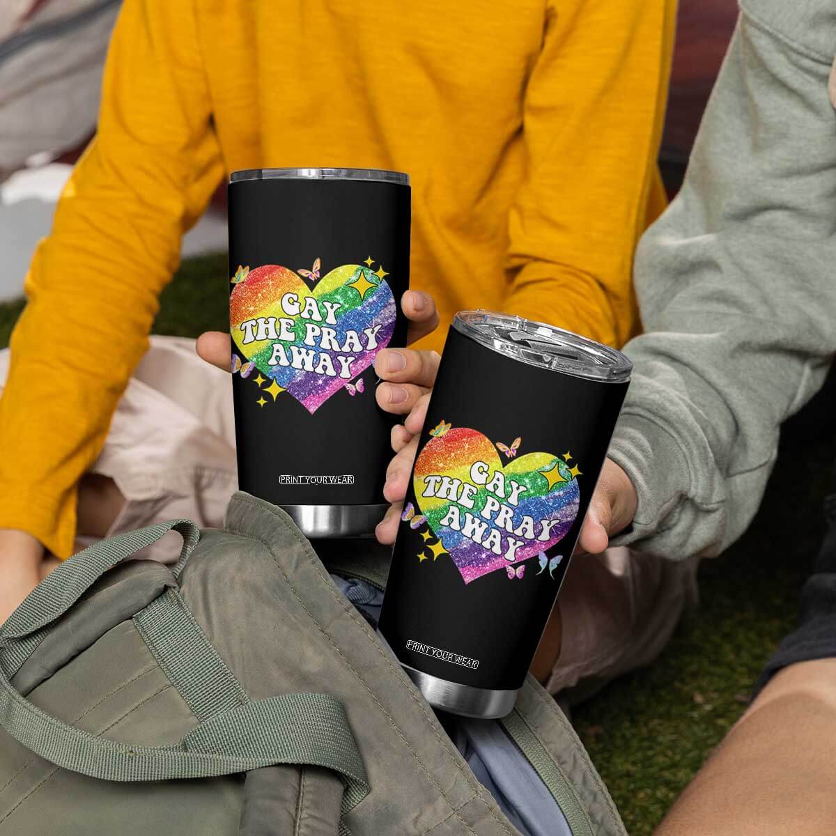 Gay the Pray Away Tumbler Cup LGBTQIA Say Gay Pride Month TS02 Print Your Wear