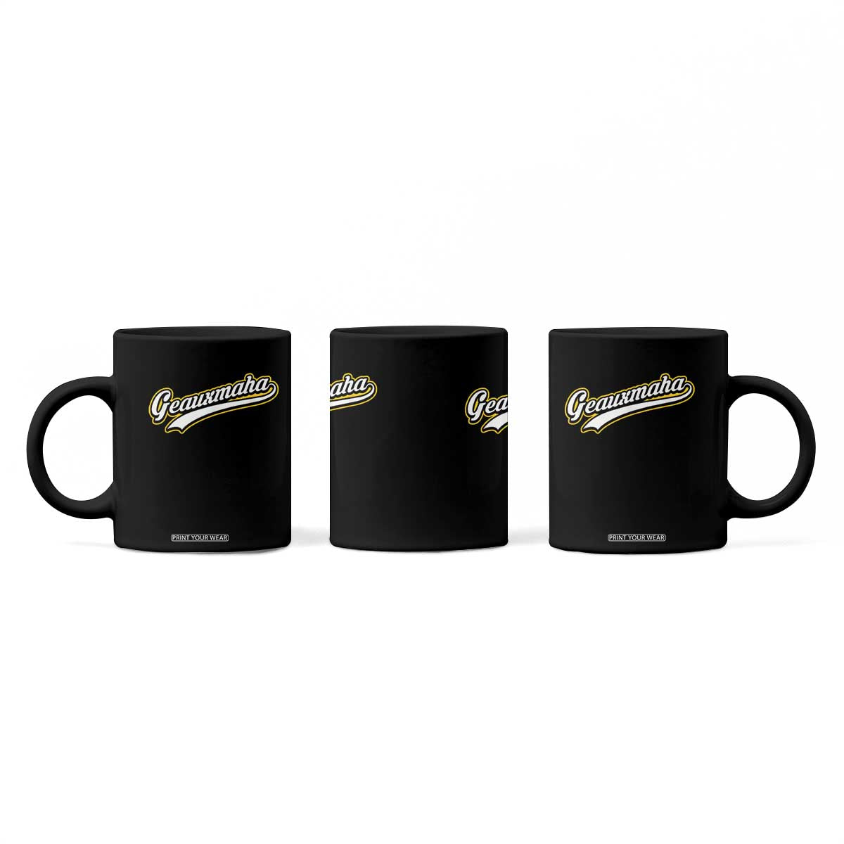 Geauxmaha Vintage Throwback Design Coffee Mug Purple and Gold Baseball Fan TS02 Print Your Wear