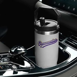 Geauxmaha Vintage Throwback Design Flip Straw Tumbler Gold Baseball Fan TS02 Print Your Wear