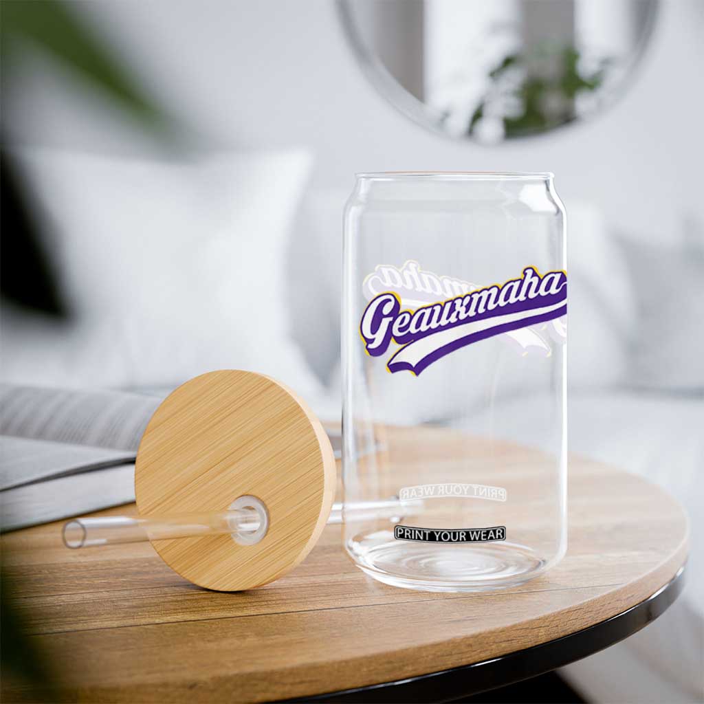 Geauxmaha Vintage Throwback Design Glass Can Gold Baseball Fan TS02 Print Your Wear