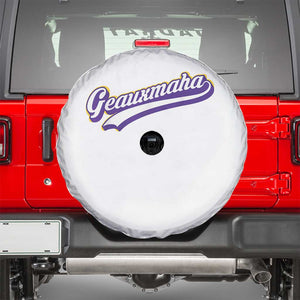 Geauxmaha Vintage Throwback Design Spare Tire Cover Gold Baseball Fan TS02 White Print Your Wear