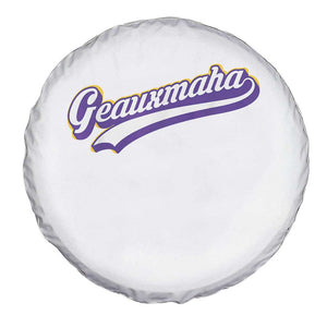 Geauxmaha Vintage Throwback Design Spare Tire Cover Gold Baseball Fan TS02 Print Your Wear