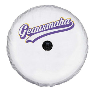 Geauxmaha Vintage Throwback Design Spare Tire Cover Gold Baseball Fan TS02 Print Your Wear