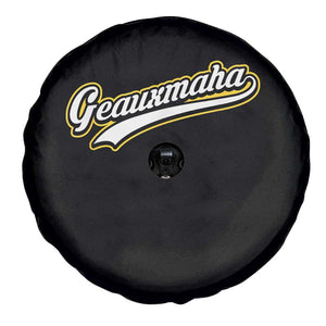 Geauxmaha Vintage Throwback Design Spare Tire Cover Purple and Gold Baseball Fan TS02 Print Your Wear