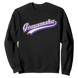 Geauxmaha Vintage Throwback Design Sweatshirt Gold Baseball Fan TS02 Black Print Your Wear