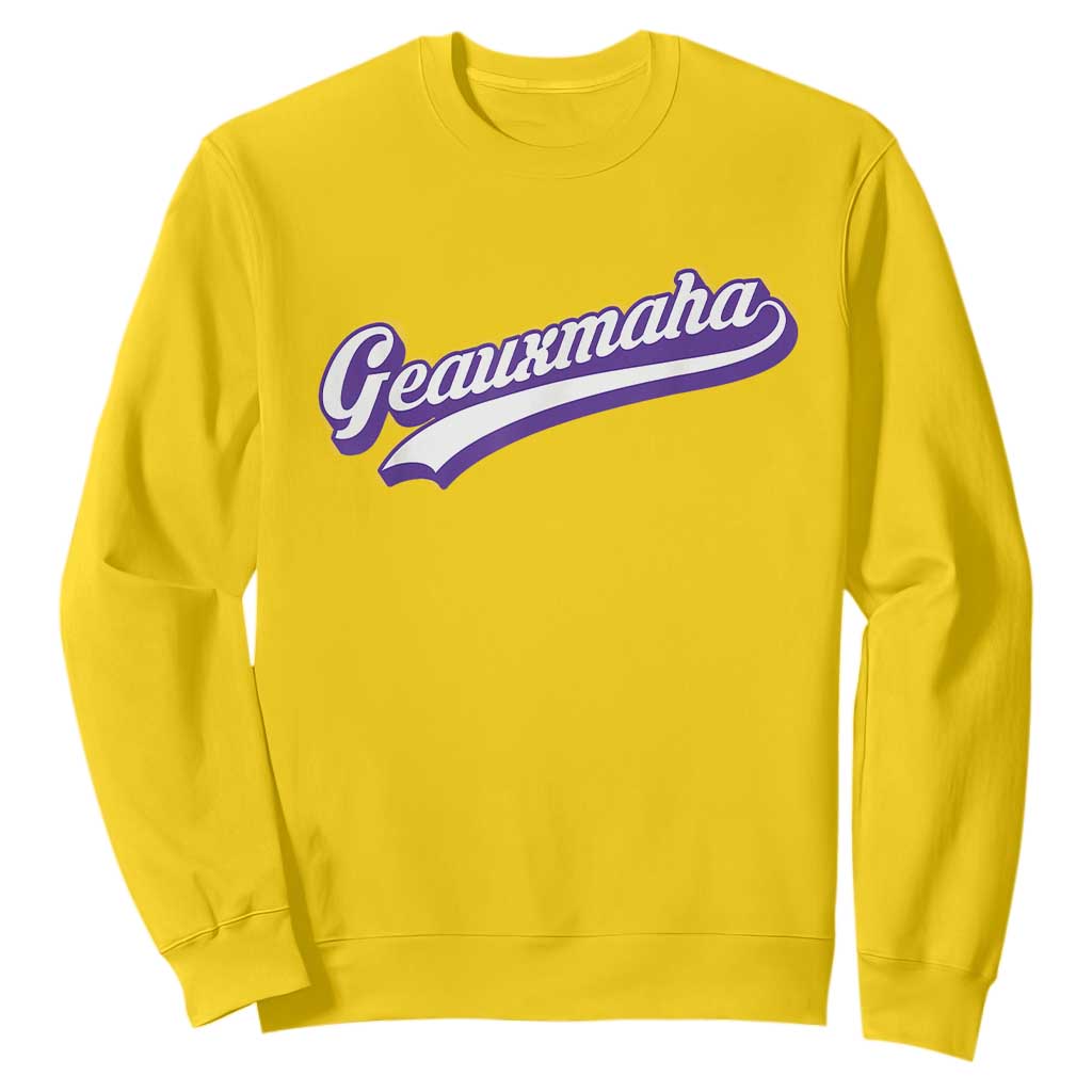 Geauxmaha Vintage Throwback Design Sweatshirt Gold Baseball Fan TS02 Daisy Print Your Wear