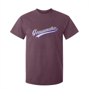 Geauxmaha Vintage Throwback Design T Shirt For Kid Gold Baseball Fan TS02 Maroon Print Your Wear