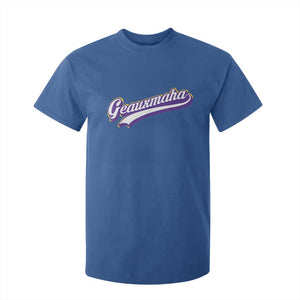 Geauxmaha Vintage Throwback Design T Shirt For Kid Gold Baseball Fan TS02 Royal Blue Print Your Wear