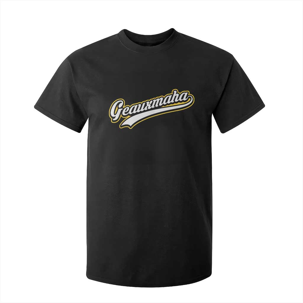 Geauxmaha Vintage Throwback Design T Shirt For Kid Purple and Gold Baseball Fan TS02 Black Print Your Wear