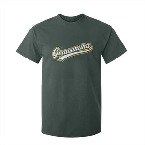 Geauxmaha Vintage Throwback Design T Shirt For Kid Purple and Gold Baseball Fan TS02 Dark Forest Green Print Your Wear