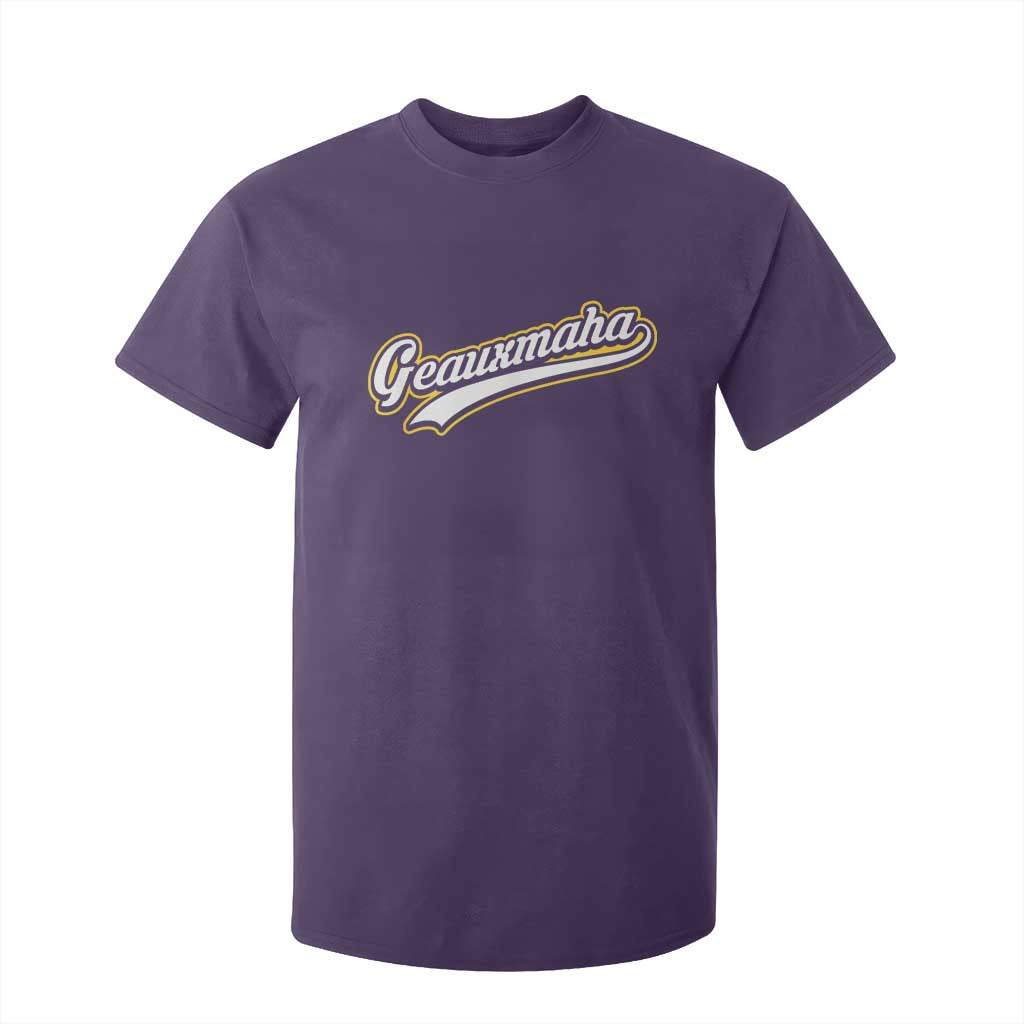 Geauxmaha Vintage Throwback Design T Shirt For Kid Purple and Gold Baseball Fan TS02 Purple Print Your Wear