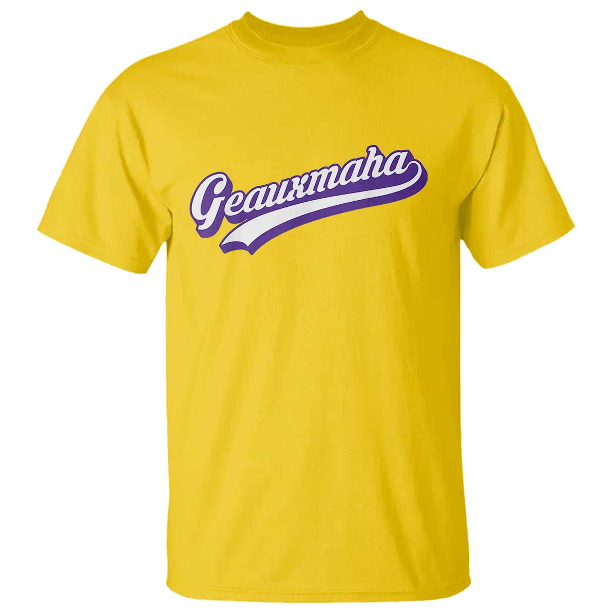 Geauxmaha Vintage Throwback Design T Shirt Gold Baseball Fan TS02 Daisy Print Your Wear