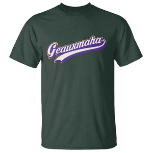 Geauxmaha Vintage Throwback Design T Shirt Gold Baseball Fan TS02 Dark Forest Green Print Your Wear