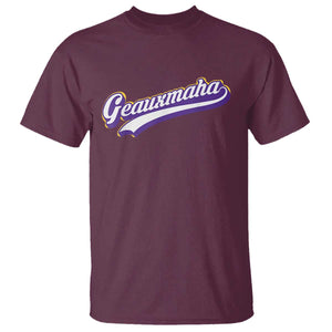 Geauxmaha Vintage Throwback Design T Shirt Gold Baseball Fan TS02 Maroon Print Your Wear