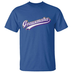 Geauxmaha Vintage Throwback Design T Shirt Gold Baseball Fan TS02 Royal Blue Print Your Wear