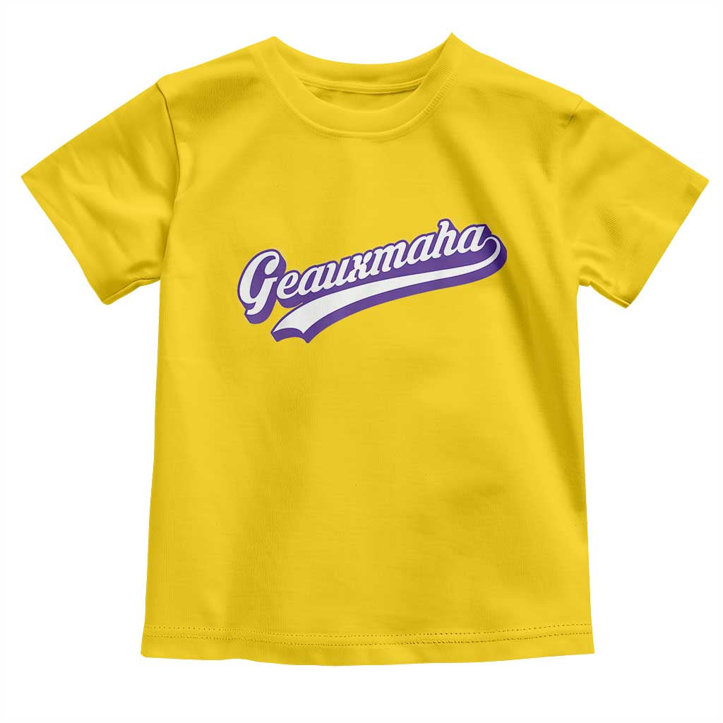 Geauxmaha Vintage Throwback Design Toddler T Shirt Gold Baseball Fan TS02 Daisy Print Your Wear
