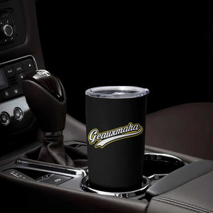 Geauxmaha Vintage Throwback Design Tumbler Cup Purple and Gold Baseball Fan TS02 Print Your Wear
