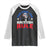 George Washington 4th of July Raglan Shirt Too Cool For British Rule Red White and Blue TS10 Black White Print Your Wear