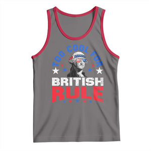 George Washington 4th of July Tank Top Too Cool For British Rule Red White and Blue TS10 Deep Heather Red Print Your Wear