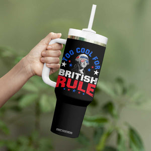 George Washington 4th of July Tumbler With Handle Too Cool For British Rule Red White and Blue TS10 Print Your Wear