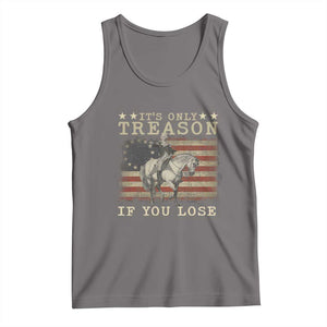 George Washington It's Only Treason If You Lose 4th Of July Tank Top Vintage Retro TS10 Deep Heather Print Your Wear