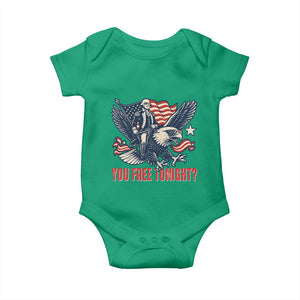 George Washington Rides Bald Eagle Baby Onesie You Free Tonight Patriotic 4th of July TS02 Irish Green Print Your Wear
