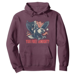 George Washington Rides Bald Eagle Hoodie You Free Tonight Patriotic 4th of July TS02 Maroon Print Your Wear