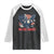 George Washington Rides Bald Eagle Raglan Shirt You Free Tonight Patriotic 4th of July TS02 Black White Print Your Wear