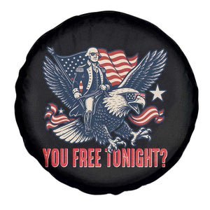 George Washington Rides Bald Eagle Spare Tire Cover You Free Tonight Patriotic 4th of July TS02 Print Your Wear