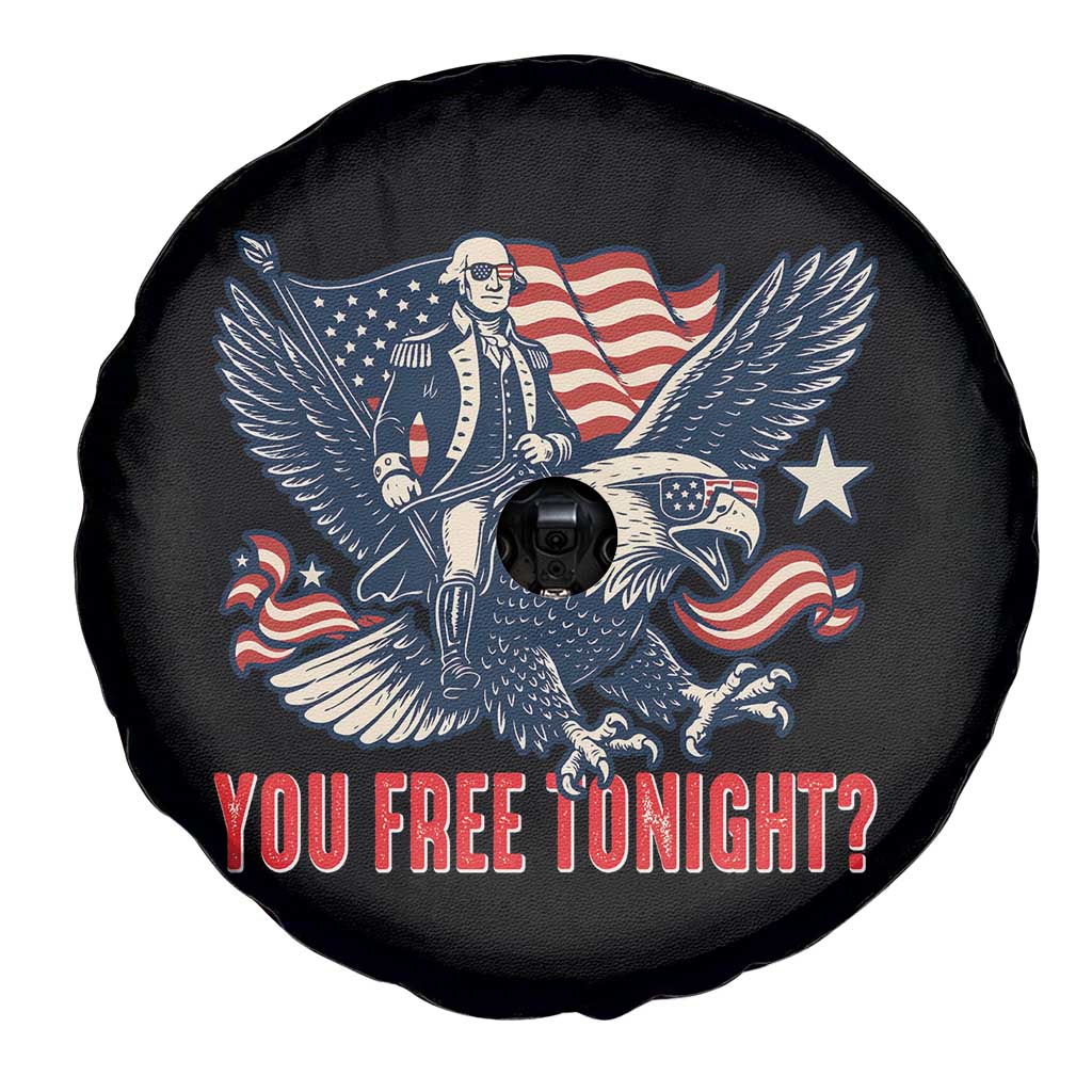 George Washington Rides Bald Eagle Spare Tire Cover You Free Tonight Patriotic 4th of July TS02 Print Your Wear
