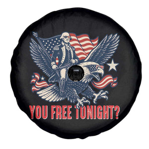 George Washington Rides Bald Eagle Spare Tire Cover You Free Tonight Patriotic 4th of July TS02 Print Your Wear