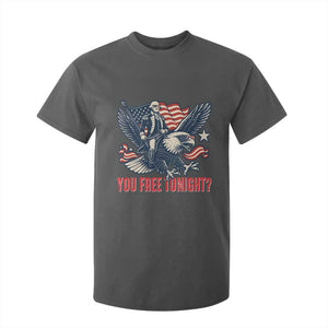 George Washington Rides Bald Eagle T Shirt For Kid You Free Tonight Patriotic 4th of July TS02 Dark Heather Print Your Wear