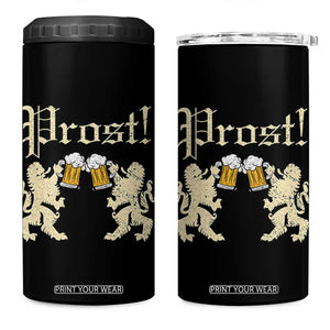 German Prost 4 in 1 Can Cooler Tumbler Lion Cheers Beer Drinking Oktoberfest TS11 One Size: 16 oz Black Print Your Wear