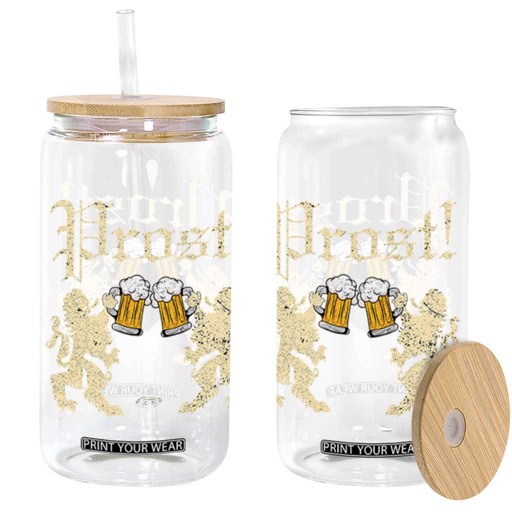 German Prost Glass Can Lion Cheers Beer Drinking Oktoberfest TS11 Black Print Your Wear