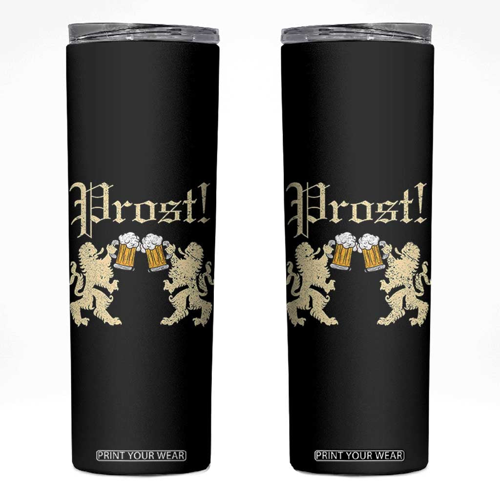 German Prost Skinny Tumbler Lion Cheers Beer Drinking Oktoberfest TS11 Black Print Your Wear