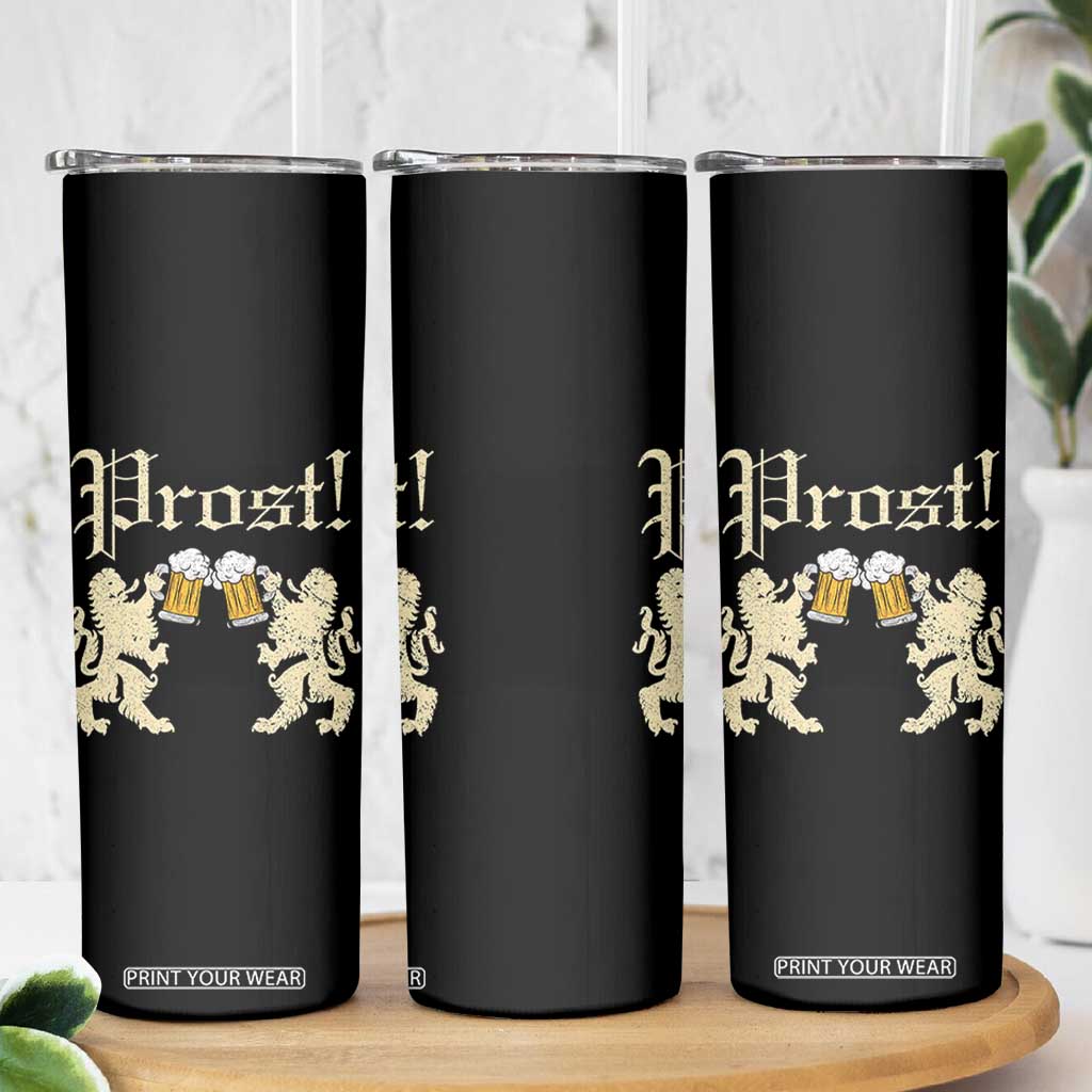 German Prost Skinny Tumbler Lion Cheers Beer Drinking Oktoberfest TS11 Print Your Wear