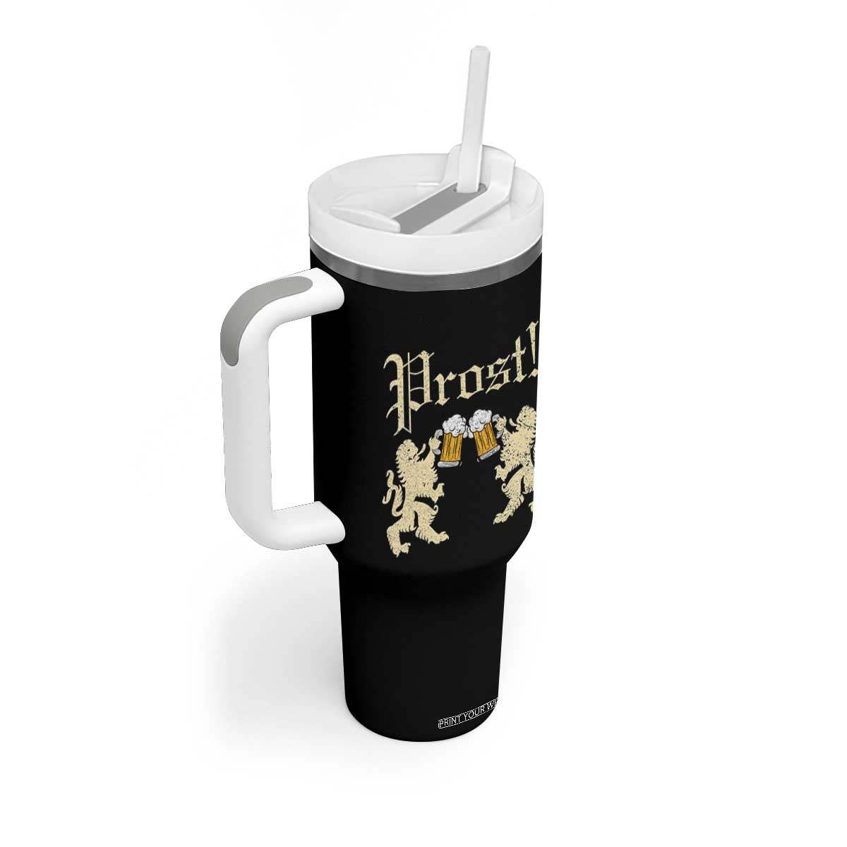 German Prost Tumbler With Handle Lion Cheers Beer Drinking Oktoberfest TS11 Print Your Wear