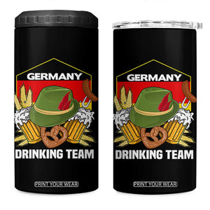 Germany Drinking Team 4 in 1 Can Cooler Tumbler Germany Beer Festivals Oktoberfest Alpine hat Barley TS11 One Size: 16 oz Black Print Your Wear