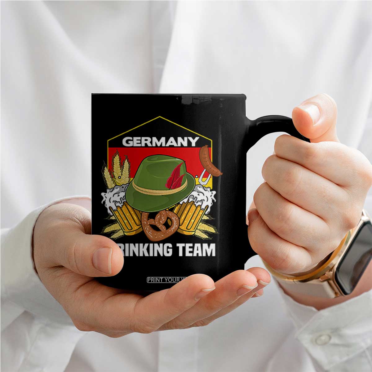 Germany Drinking Team Coffee Mug Germany Beer Festivals Oktoberfest Alpine hat Barley TS11 Print Your Wear