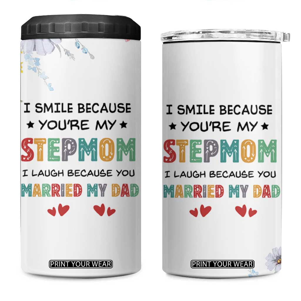 Gifts For Bonus Mom 4 in 1 Can Cooler Tumbler Stepmom Mothers Day Gift TB10 One Size: 16 oz White Print Your Wear