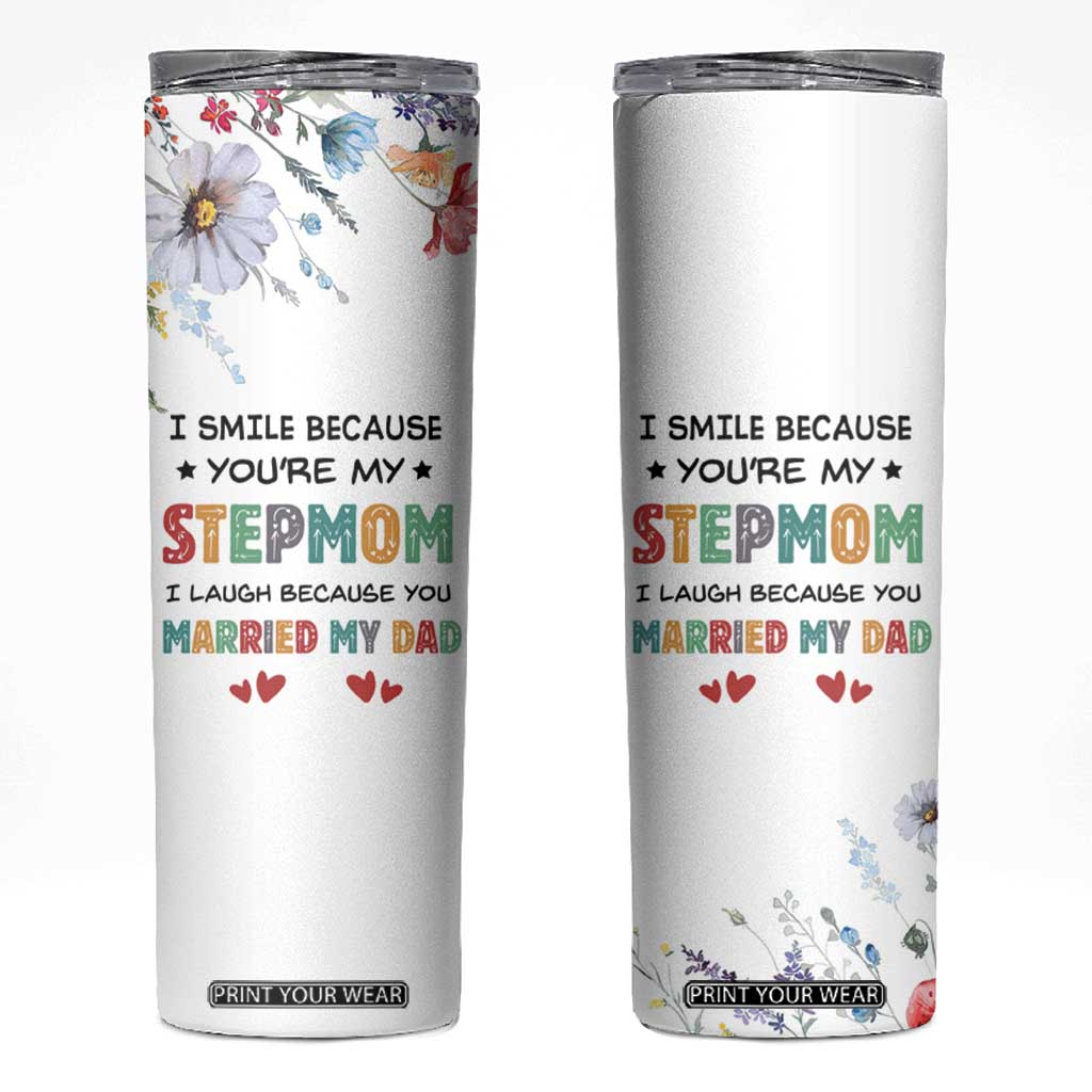 Gifts For Bonus Mom Skinny Tumbler Stepmom Mothers Day Gift TB10 White Print Your Wear