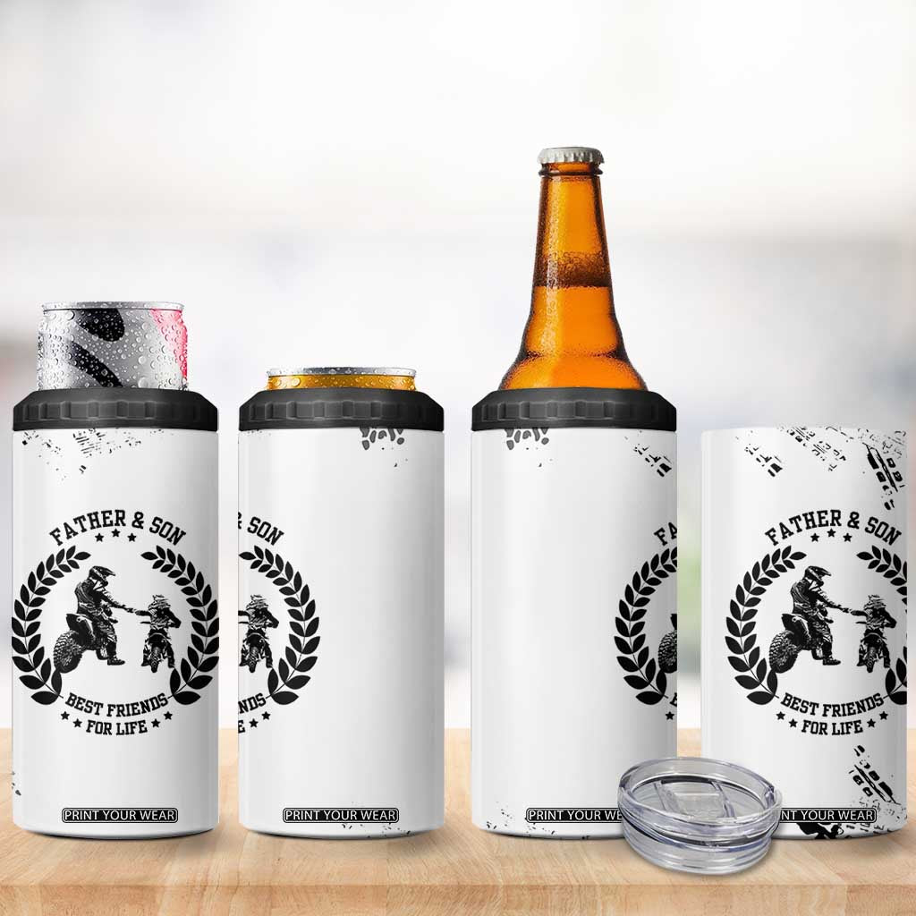 Gifts For Dad From Son 4 in 1 Can Cooler Tumbler Dirt Bike Dad Bike Biker MX Motocross Rider TB10 Print Your Wear
