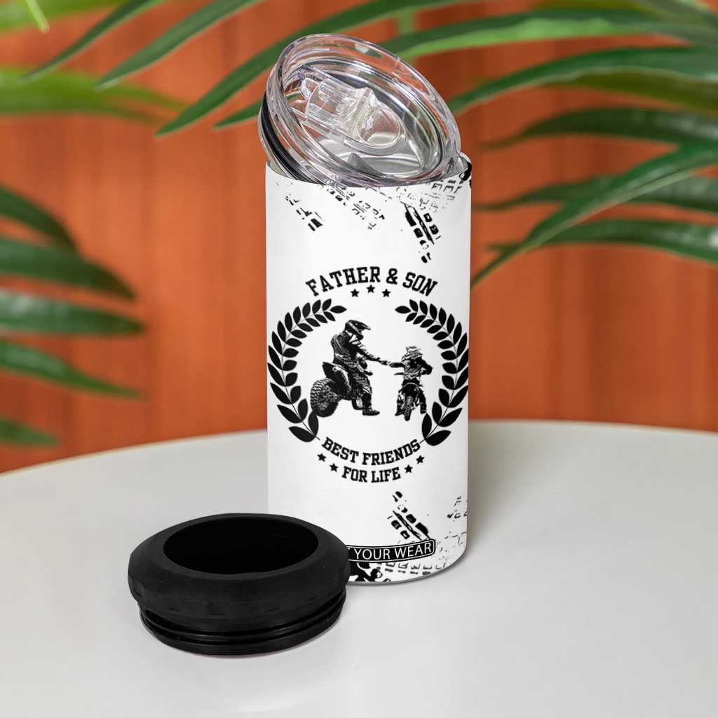 Gifts For Dad From Son 4 in 1 Can Cooler Tumbler Dirt Bike Dad Bike Biker MX Motocross Rider TB10 Print Your Wear