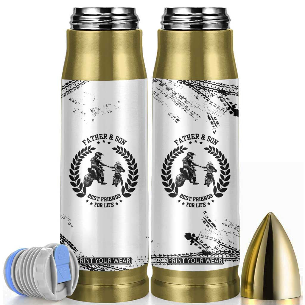Gifts For Dad From Son Bullet Tumbler Dirt Bike Dad Bike Biker MX Motocross Rider TB10 White Print Your Wear