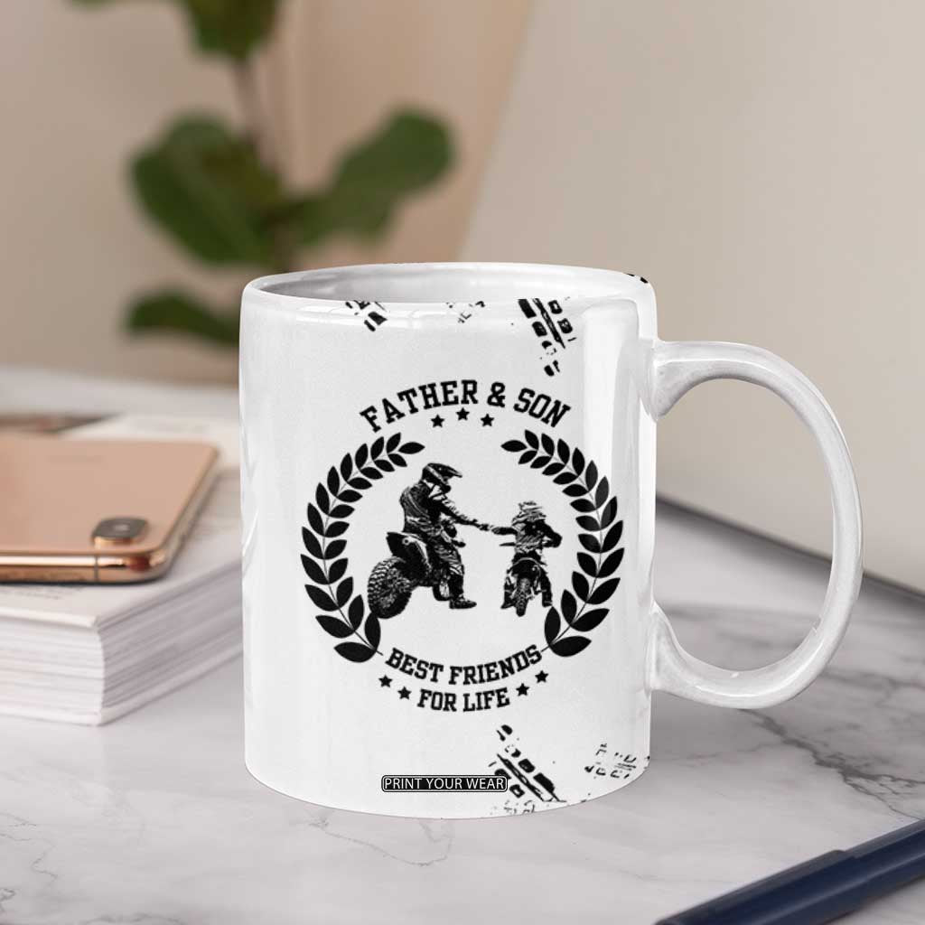 Gifts For Dad From Son Coffee Mug Dirt Bike Dad Bike Biker MX Motocross Rider TB10 Print Your Wear