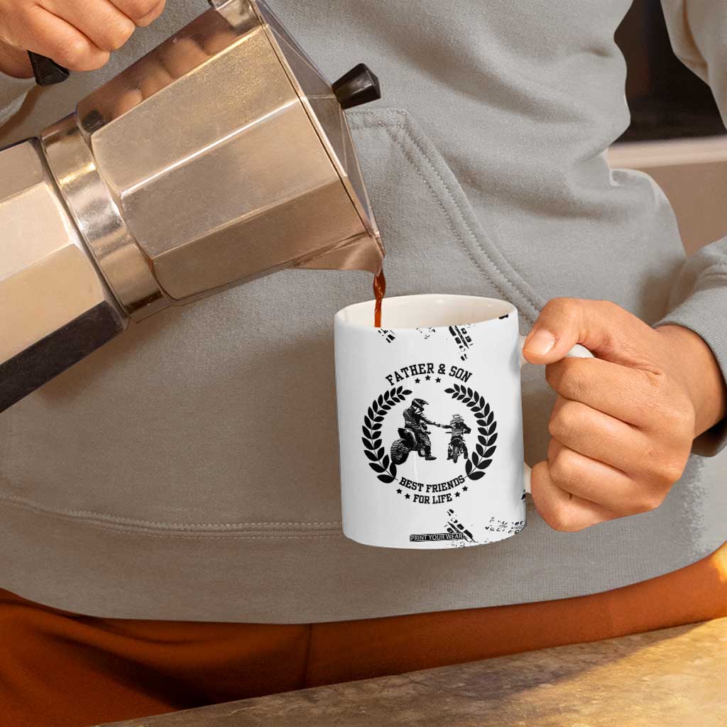 Gifts For Dad From Son Coffee Mug Dirt Bike Dad Bike Biker MX Motocross Rider TB10 Print Your Wear