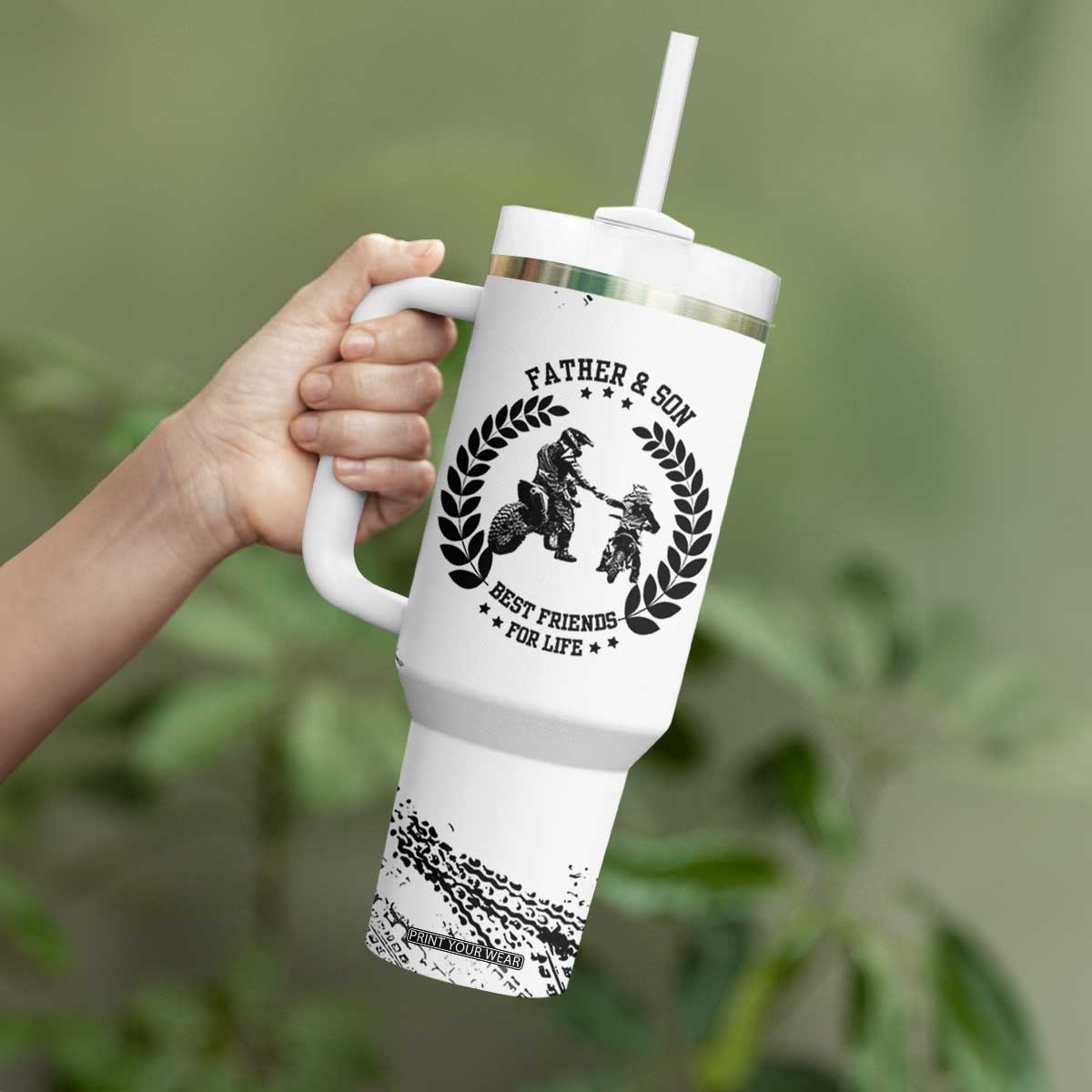 Gifts For Dad From Son Tumbler With Handle Dirt Bike Dad Bike Biker MX Motocross Rider TB10 Print Your Wear