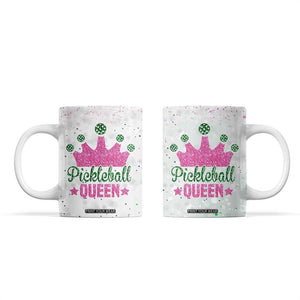 Gifts for Pickleball Lover Coffee Mug Pickleball Queen TB09 Pink Green Print Your Wear